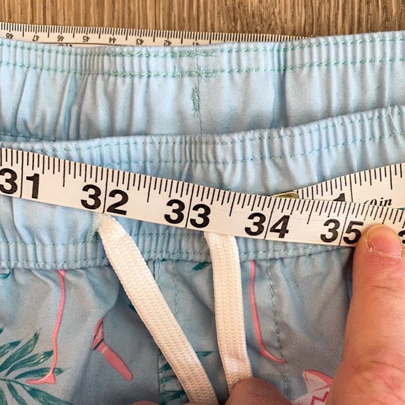 Carbon Men’s Pink & Blue Flamingo Board Shorts, Swim Trunks, Medium - Picture 6 of 6